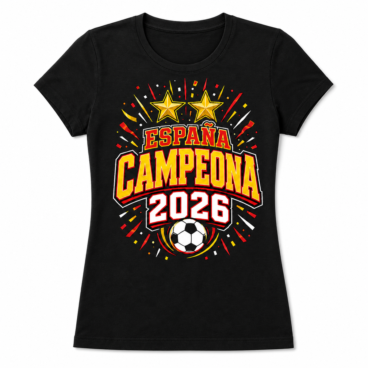 Camiseta España Campeona 2026 de Fútbol para Mujer