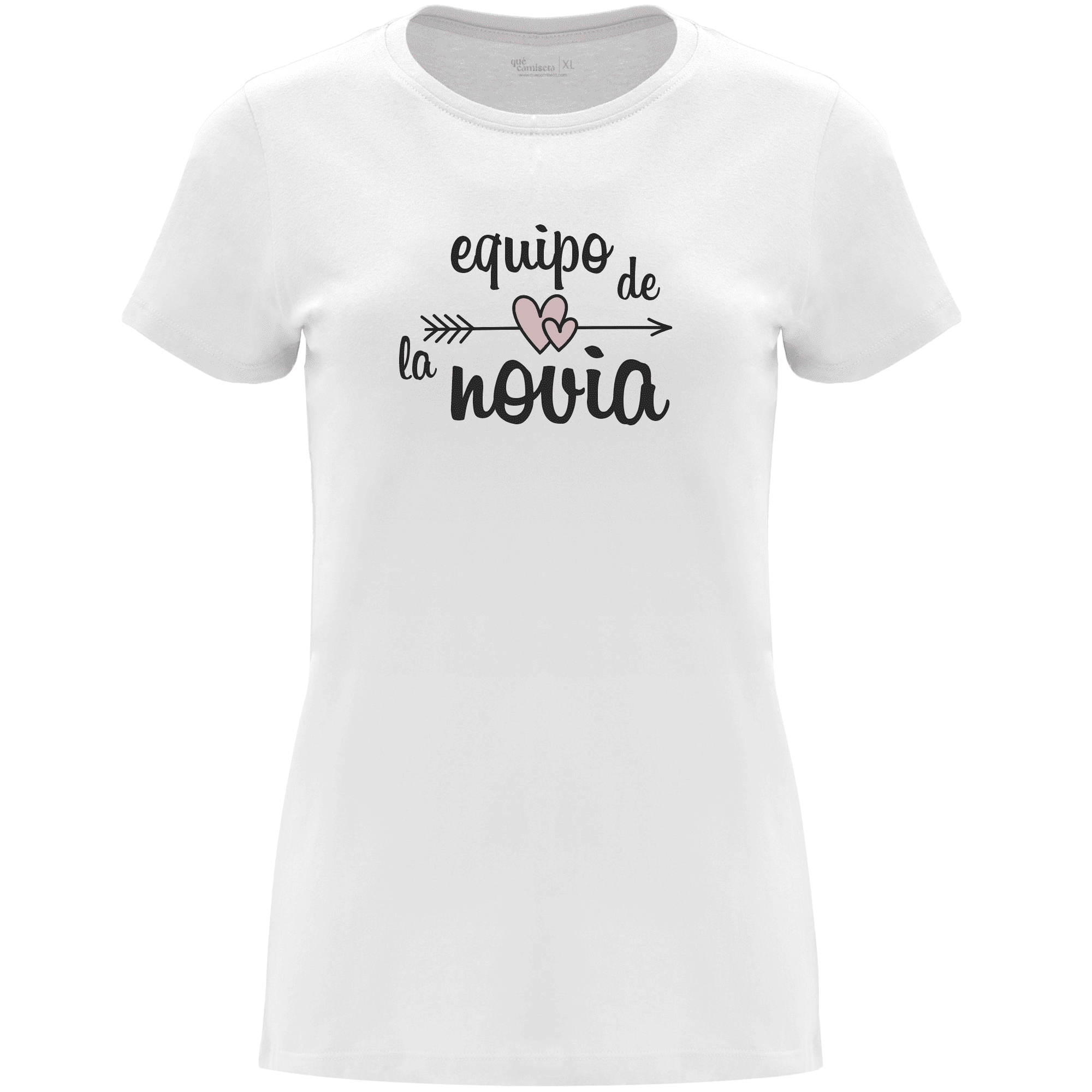 Camiseta despedida de soltera para amigas de la novia en algodón orgánico – Diseño Equipo de la novia – Color Blanco