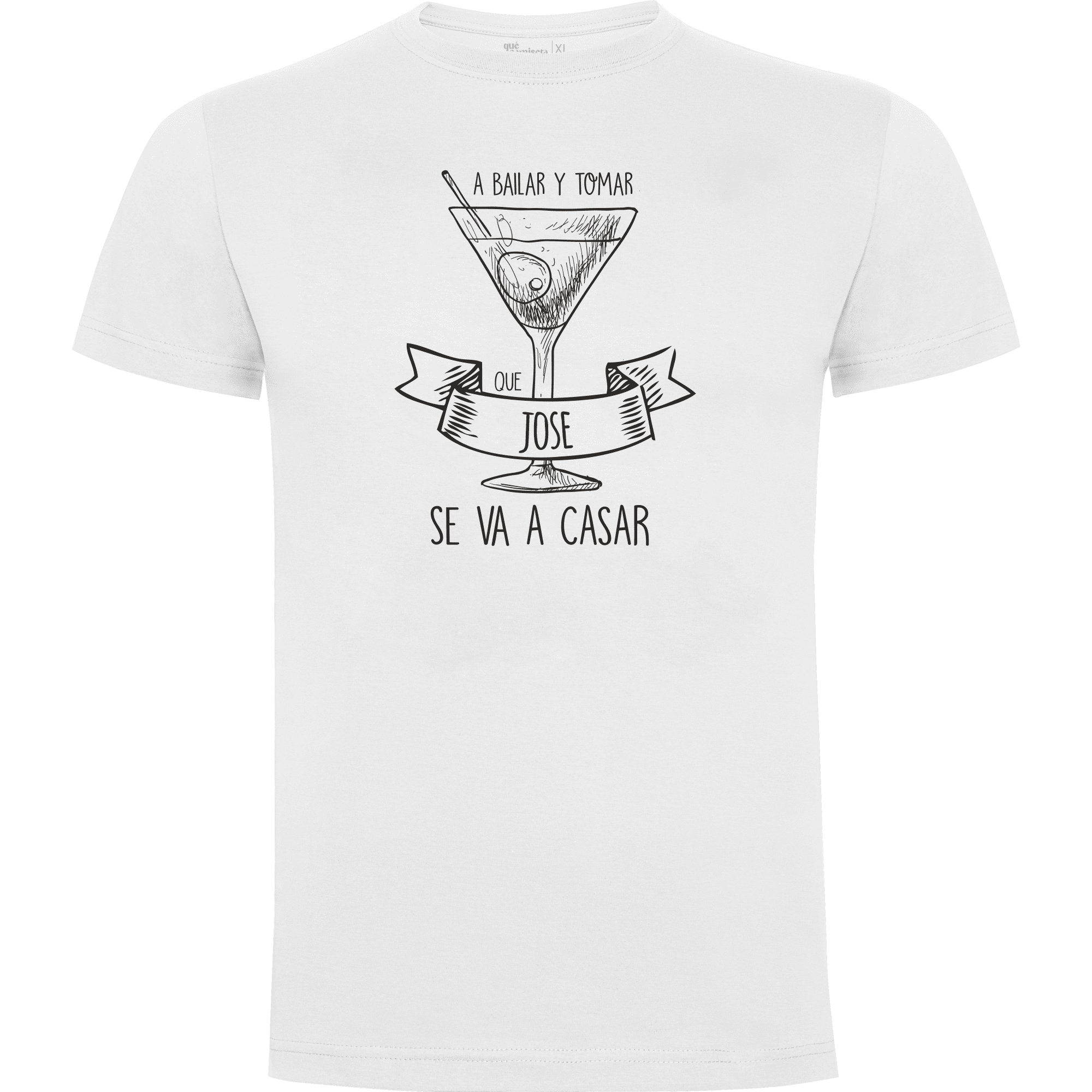 Camiseta despedida de soltero · Diseño A bailar y a tomar