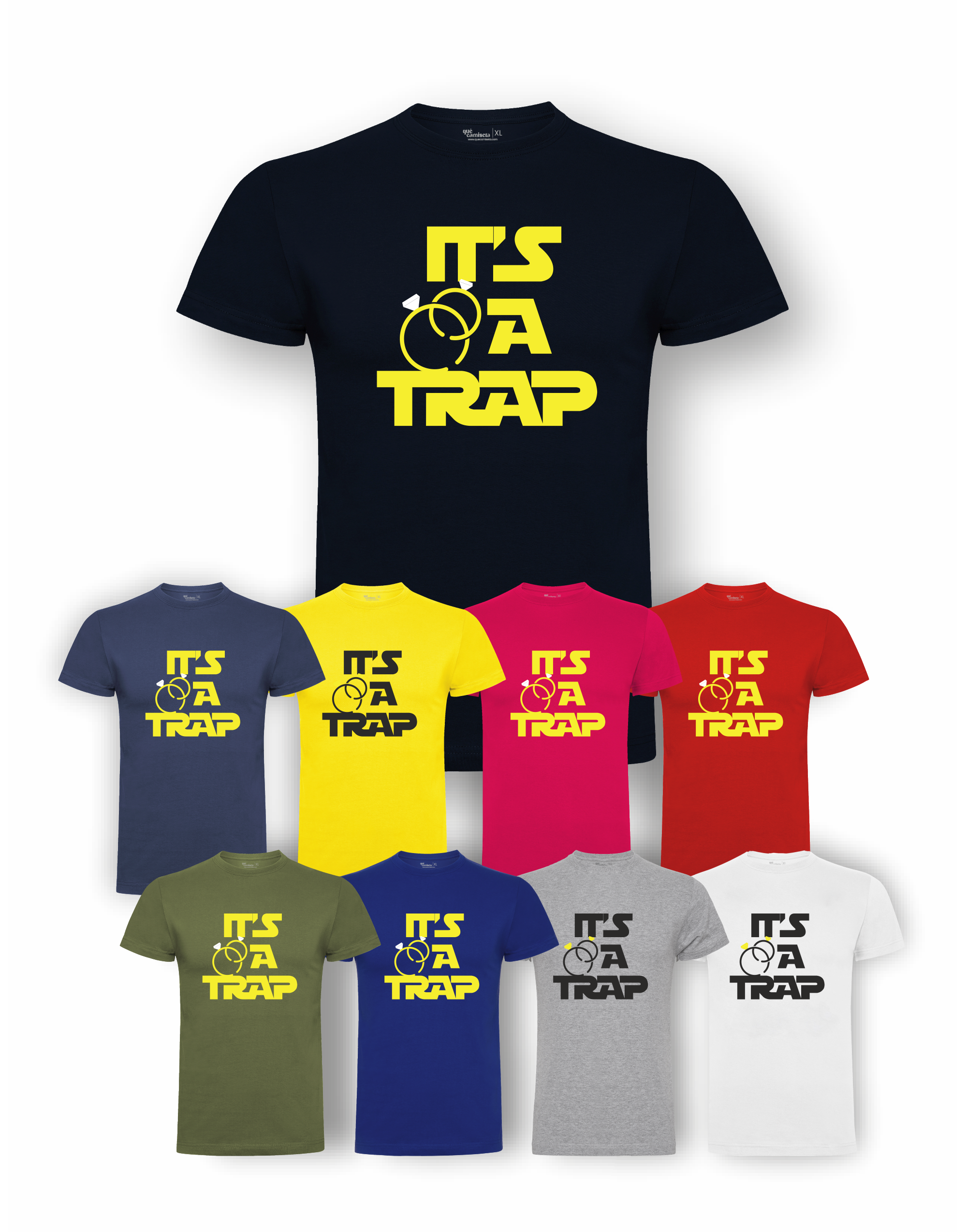 Camiseta de despedida de soltero "it's a trap" junto a la camiseta de los amigos – Pack recomendado.