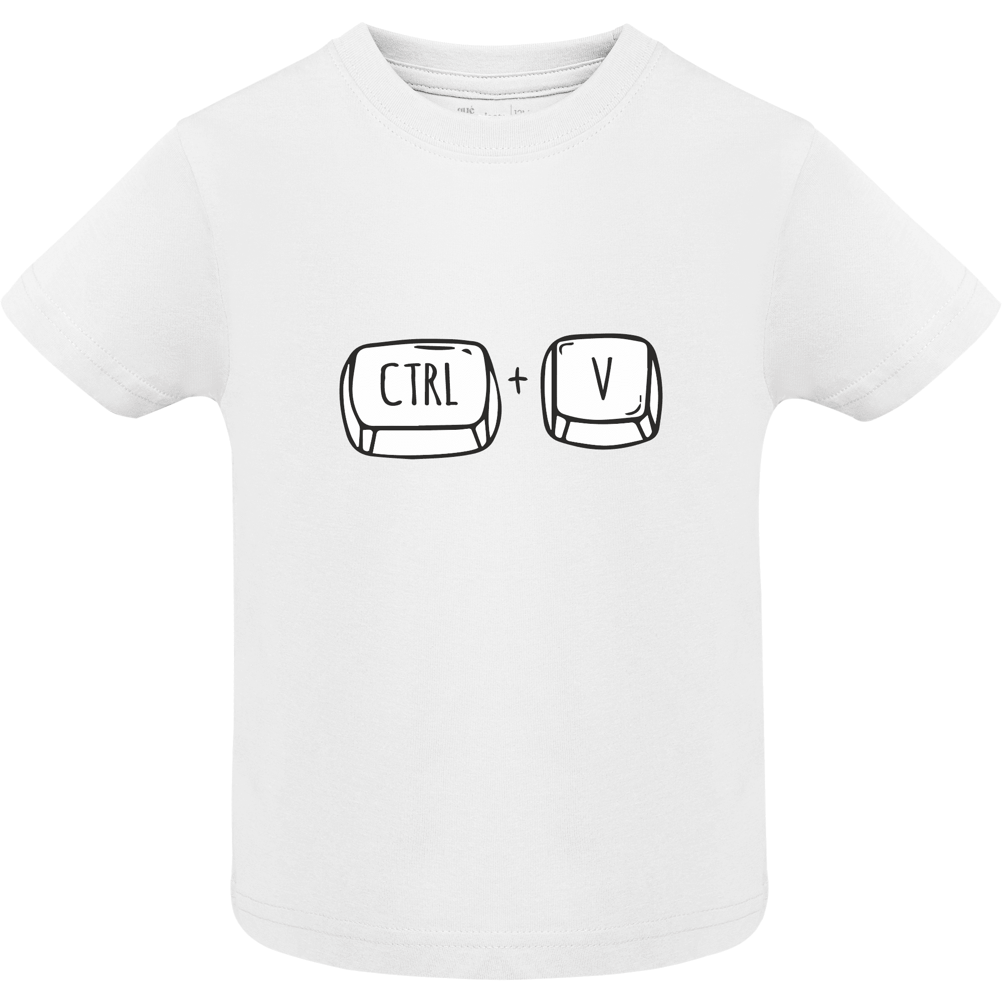 Camiseta Bebé Manga Corta color blanco - Diseño Copiar y Pegar