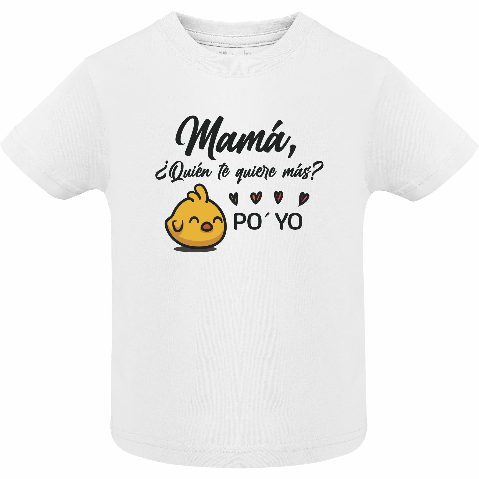 Camiseta de bebé de manga corta PO' YO en color Blanco para el Día de la Madre
