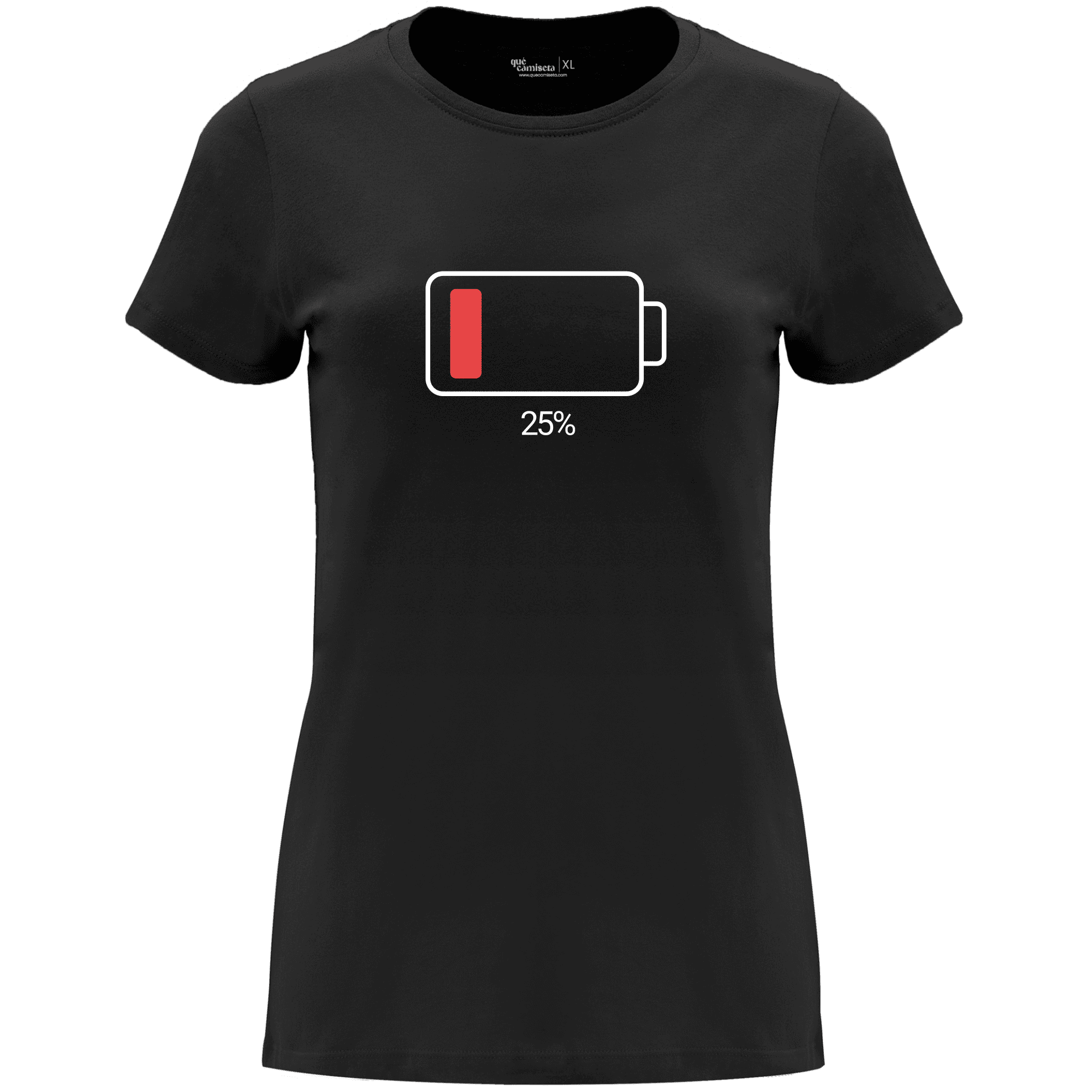 Camiseta Batería descargada en color Negro para el Día de la Madre