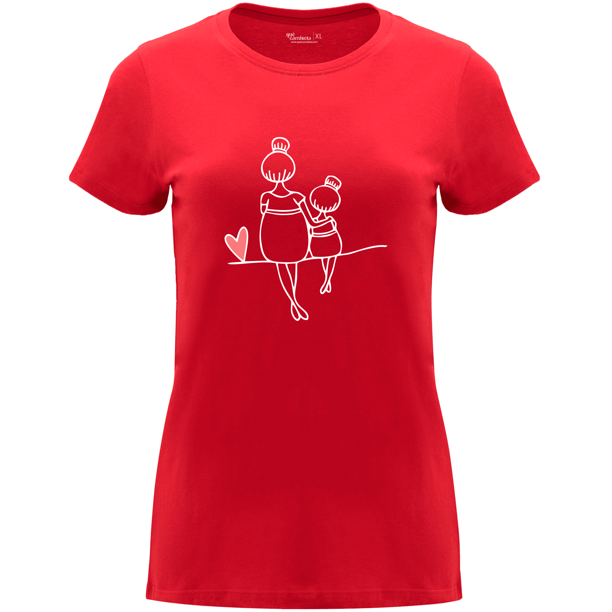 Camiseta Día de la Madre en Algodón Orgánico – Línea Corazón