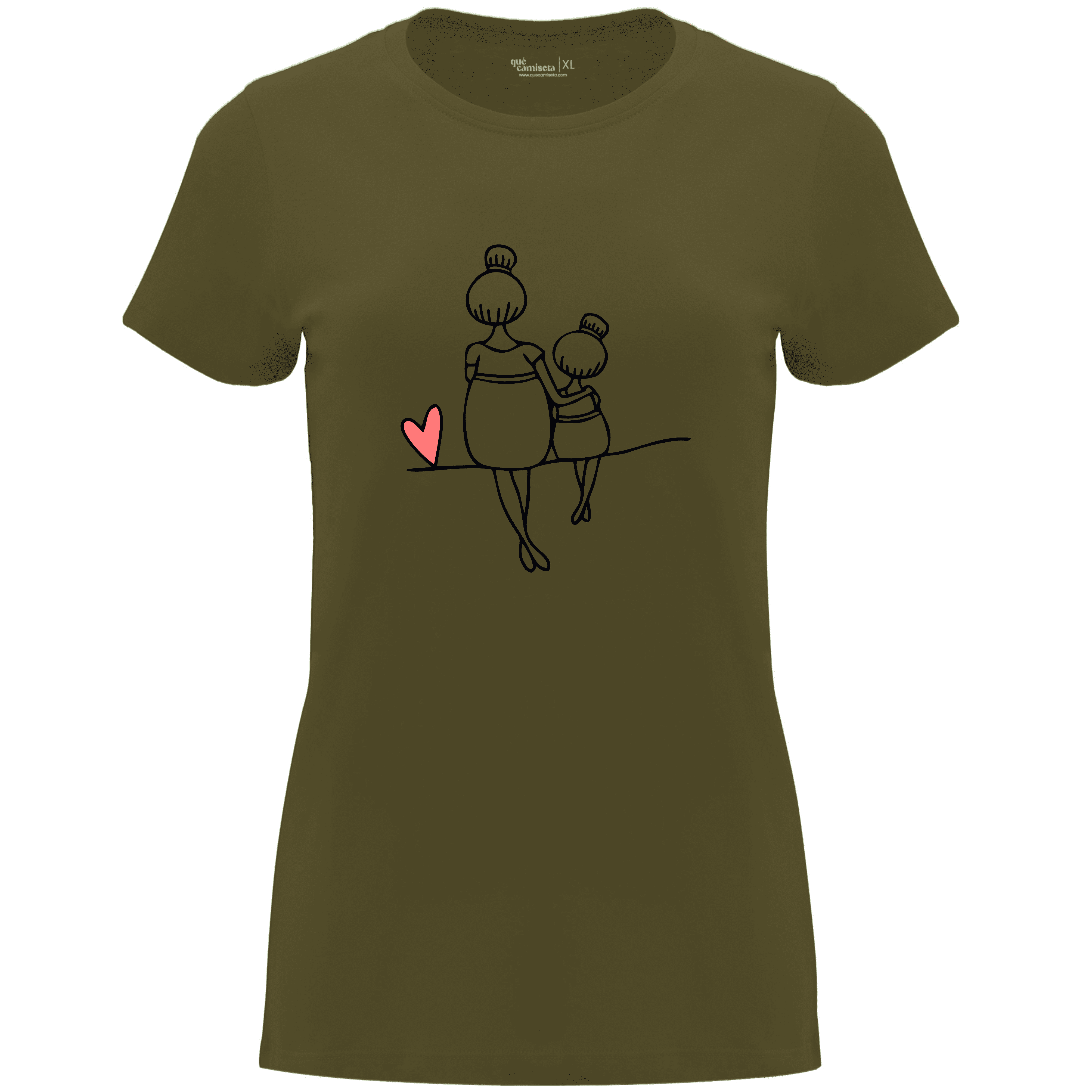 Camiseta Día de la Madre en Algodón Orgánico – Línea Corazón