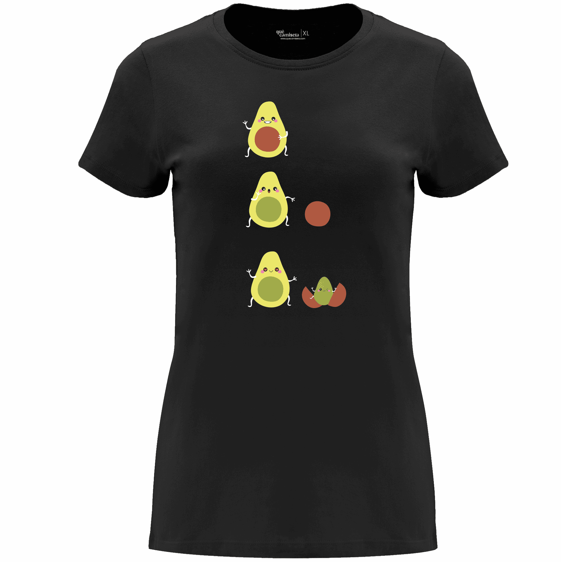 Camiseta Mamá aguacate en color Negro para el Día de la Madre