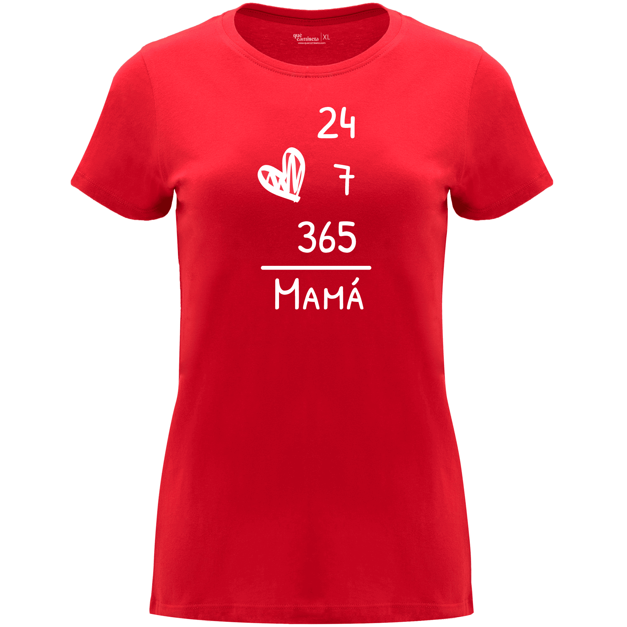 Camiseta Mamá Suma en color Rojo para el Día de la Madre