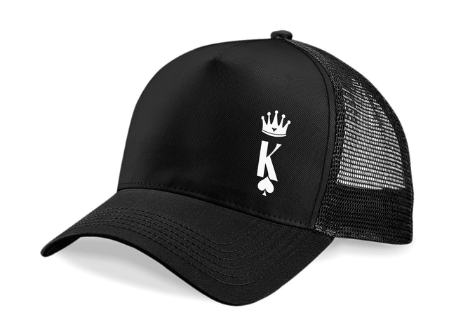 Gorra trucker Rey color negro - Vista lateral
