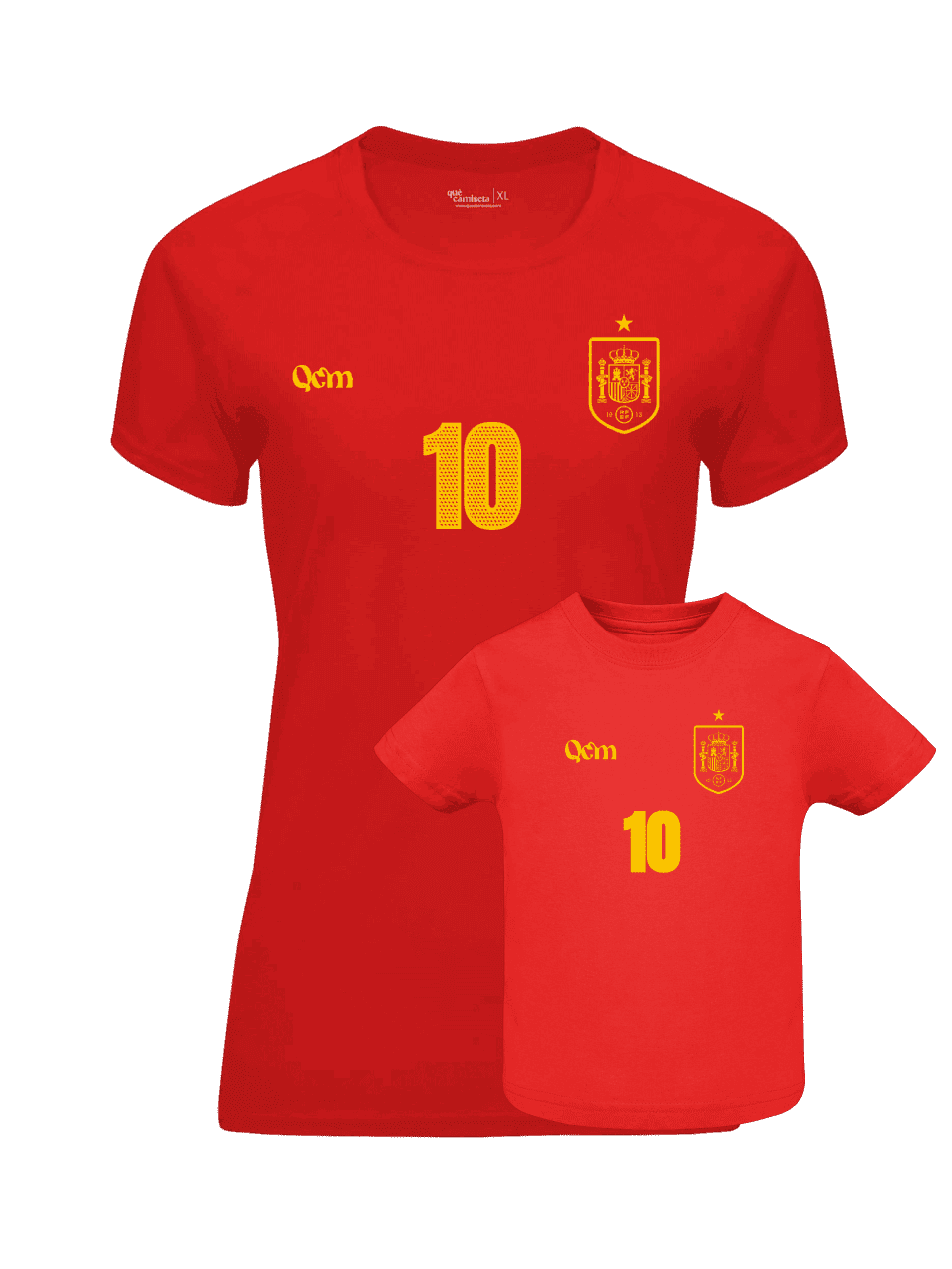 Pack camiseta España personalizada mujer y bebé