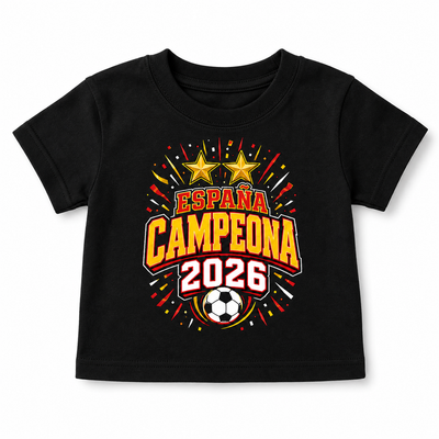 Camiseta España Campeona 2026 de Fútbol para Bebé