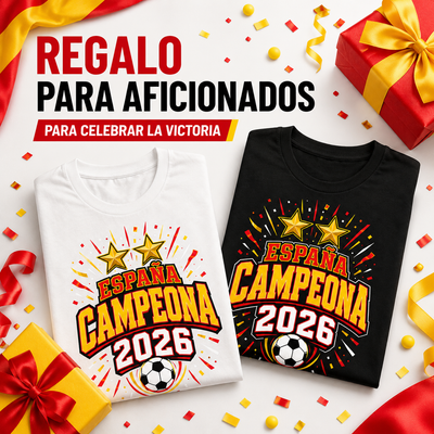 Camiseta España Campeona 2026 de Fútbol para Mujer