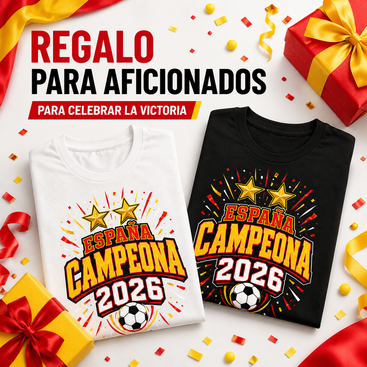 Camiseta España Campeona 2026 de Fútbol para Bebé
