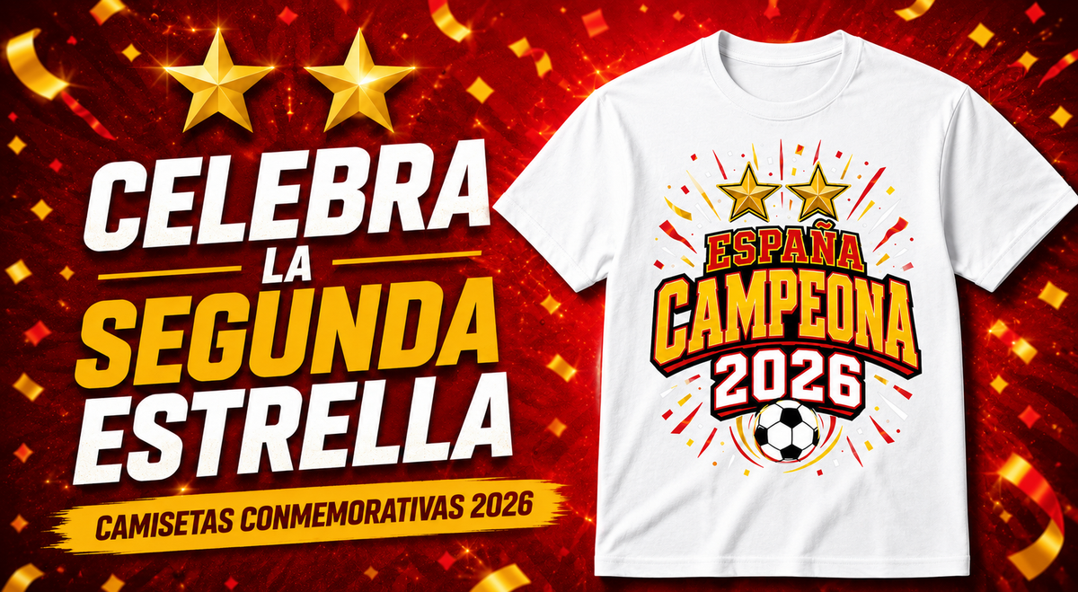 Camiseta España Campeona 2026 de Fútbol para Mujer