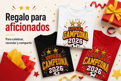 Camiseta España Campeona 2026 de Fútbol para Mujer