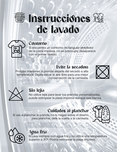 Instrucciones de lavado para camisetas de despedida de soltera – Cuida tu prenda.