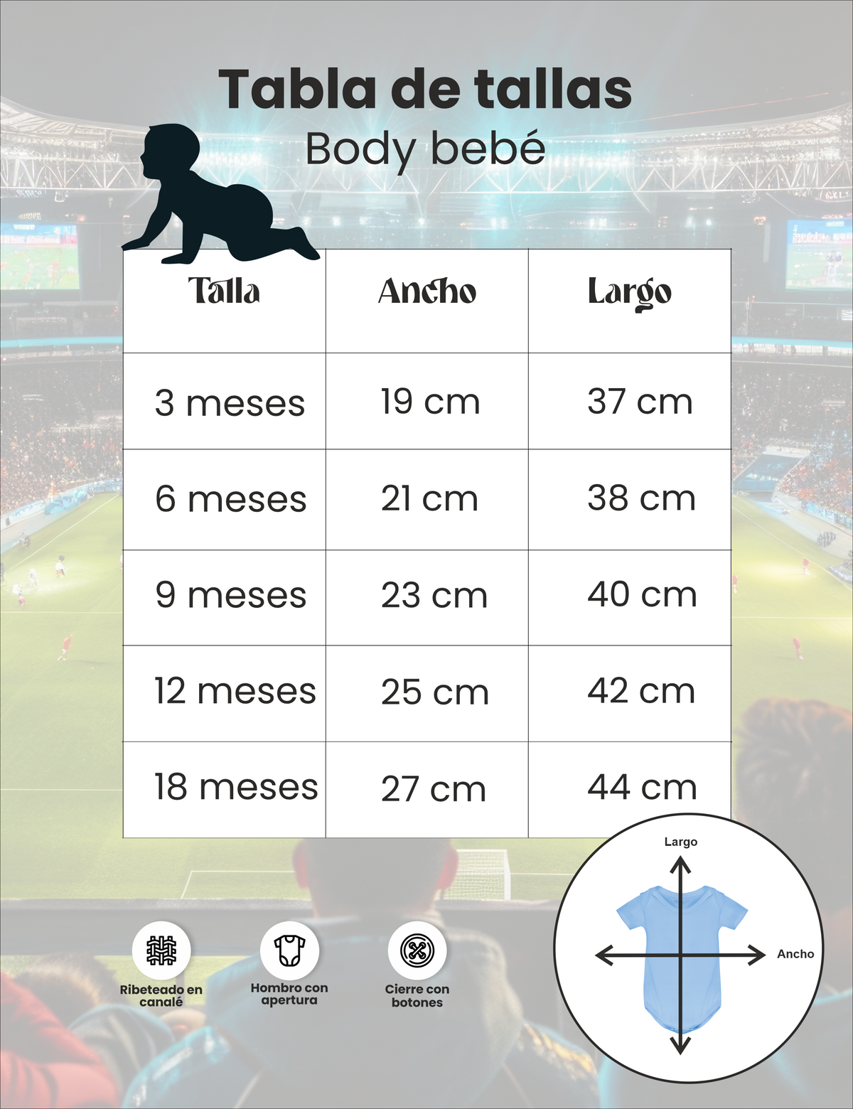 Body de fútbol para bebé personalizado estilo España – no oficial