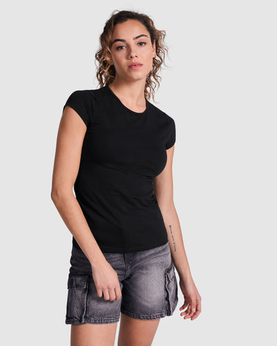 Camiseta mujer personalizada de algodón entallada