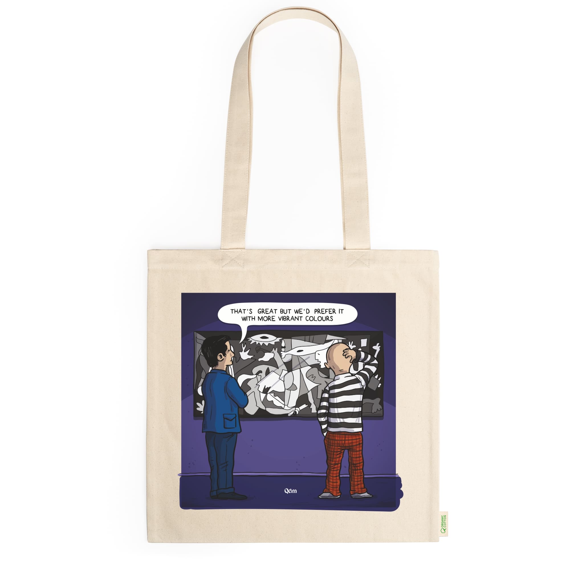 Tote bag algodón orgánico diseño Vibrant Colours