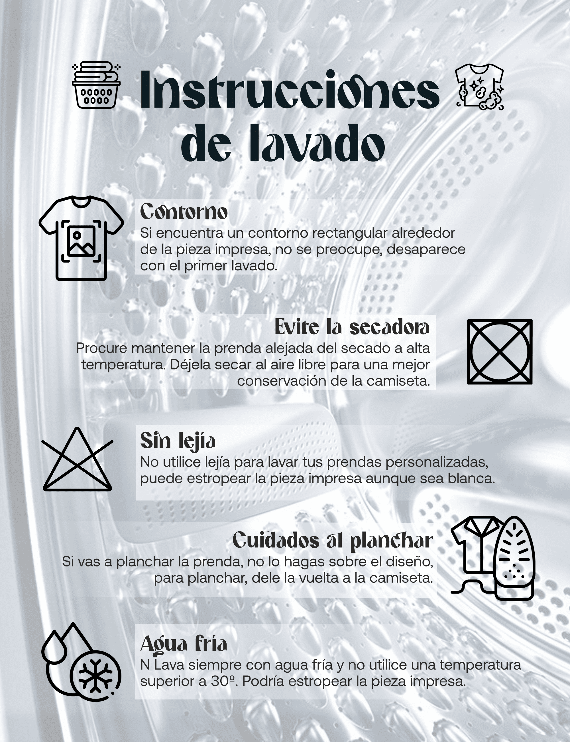 Instrucciones de lavado para camisetas de despedida de soltero – Cuida tu prenda.