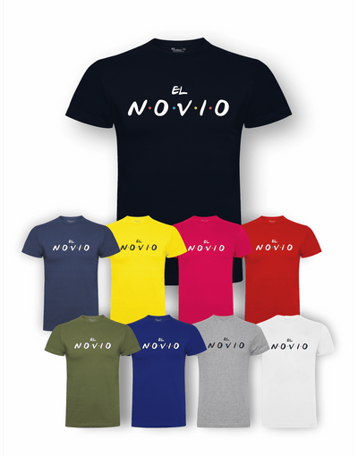 Camiseta "Friends, el novio" para despedida de soltero – Disponible en varios colores.