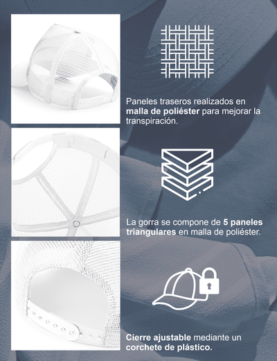 Instrucciones de lavado para gorras trucker