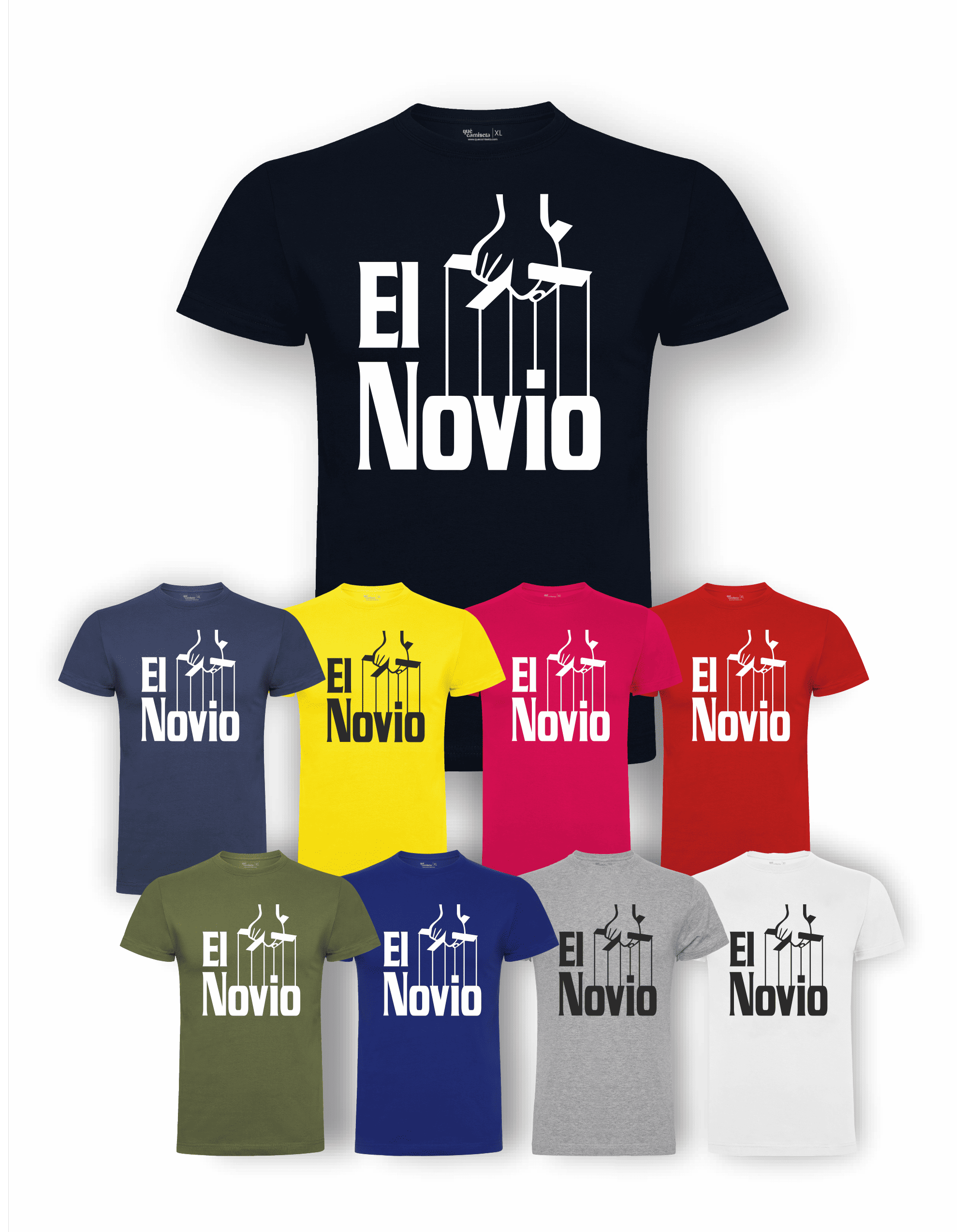 Camiseta "El Novio (El Padrino)" para despedida de soltero – Disponible en varios colores.