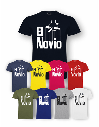 Camiseta "El Novio (El Padrino)" para despedida de soltero – Disponible en varios colores.