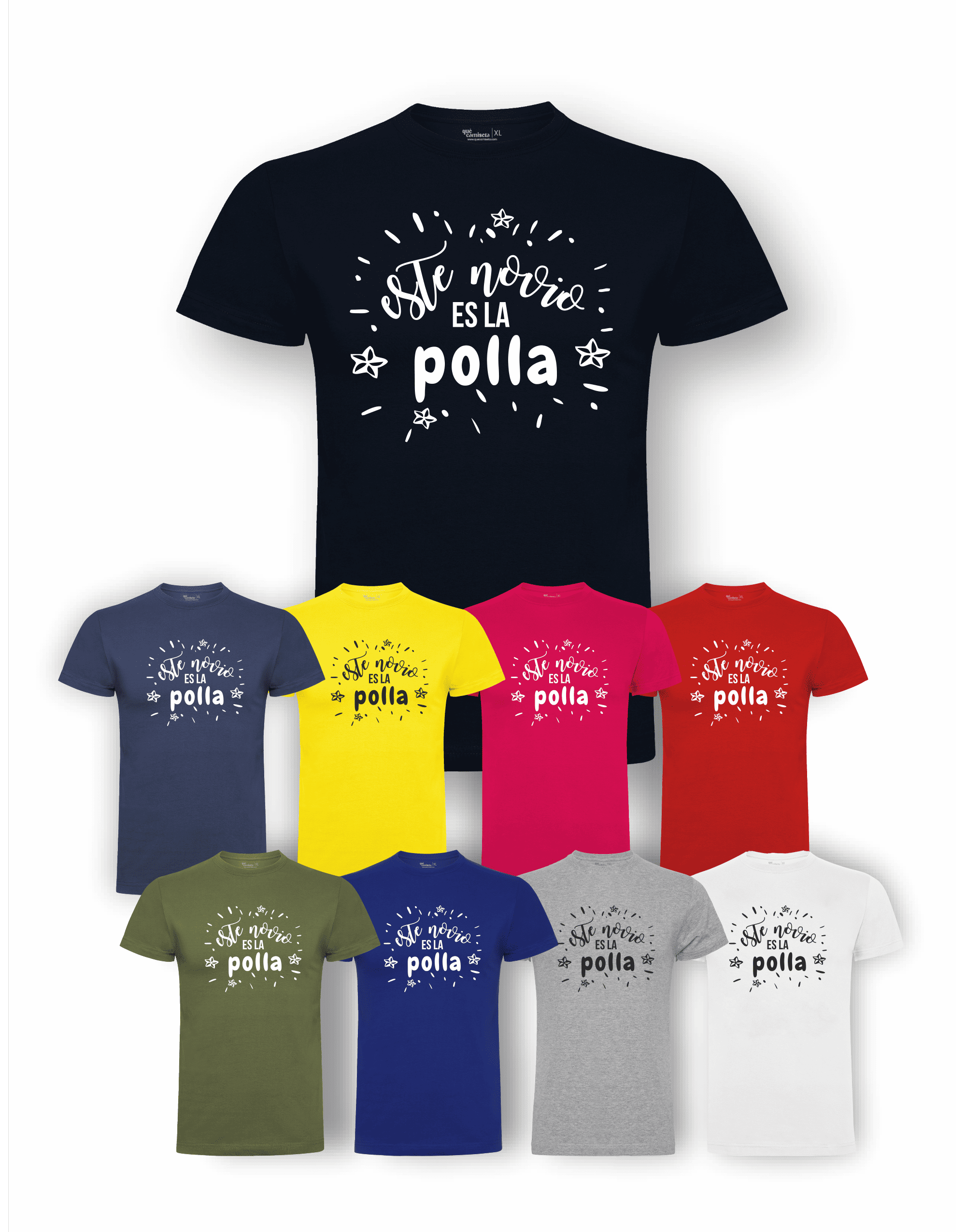 Camiseta de despedida de soltero "Este novio es la polla" junto a la camiseta de los amigos – Pack recomendado.