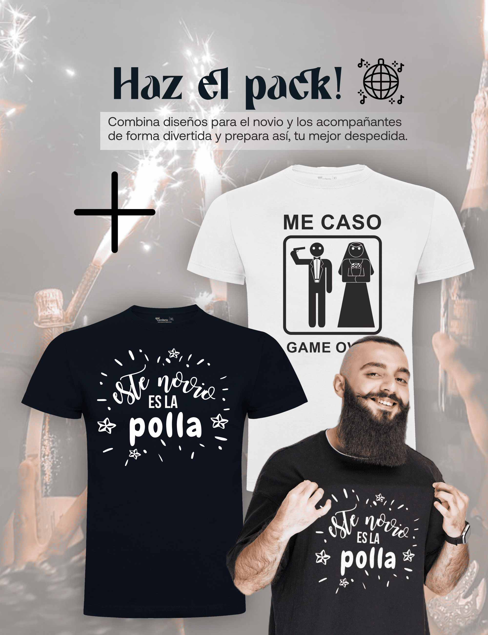 Camiseta "Este novio es la polla" para despedida de soltero – Disponible en varios colores.