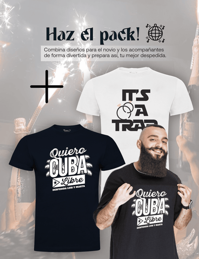 Camiseta "Quiero mi cubalibre" para despedida de soltero – Disponible en varios colores.