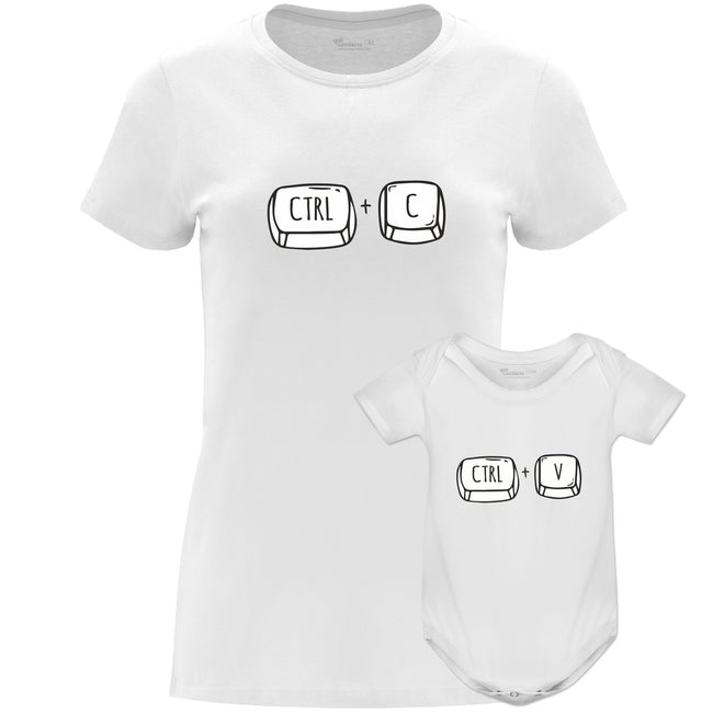 Pack camiseta Mamá + Bebé | Copiar y pegar
