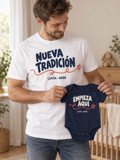 Nueva tradición — Pack personalizado para papá y bebé