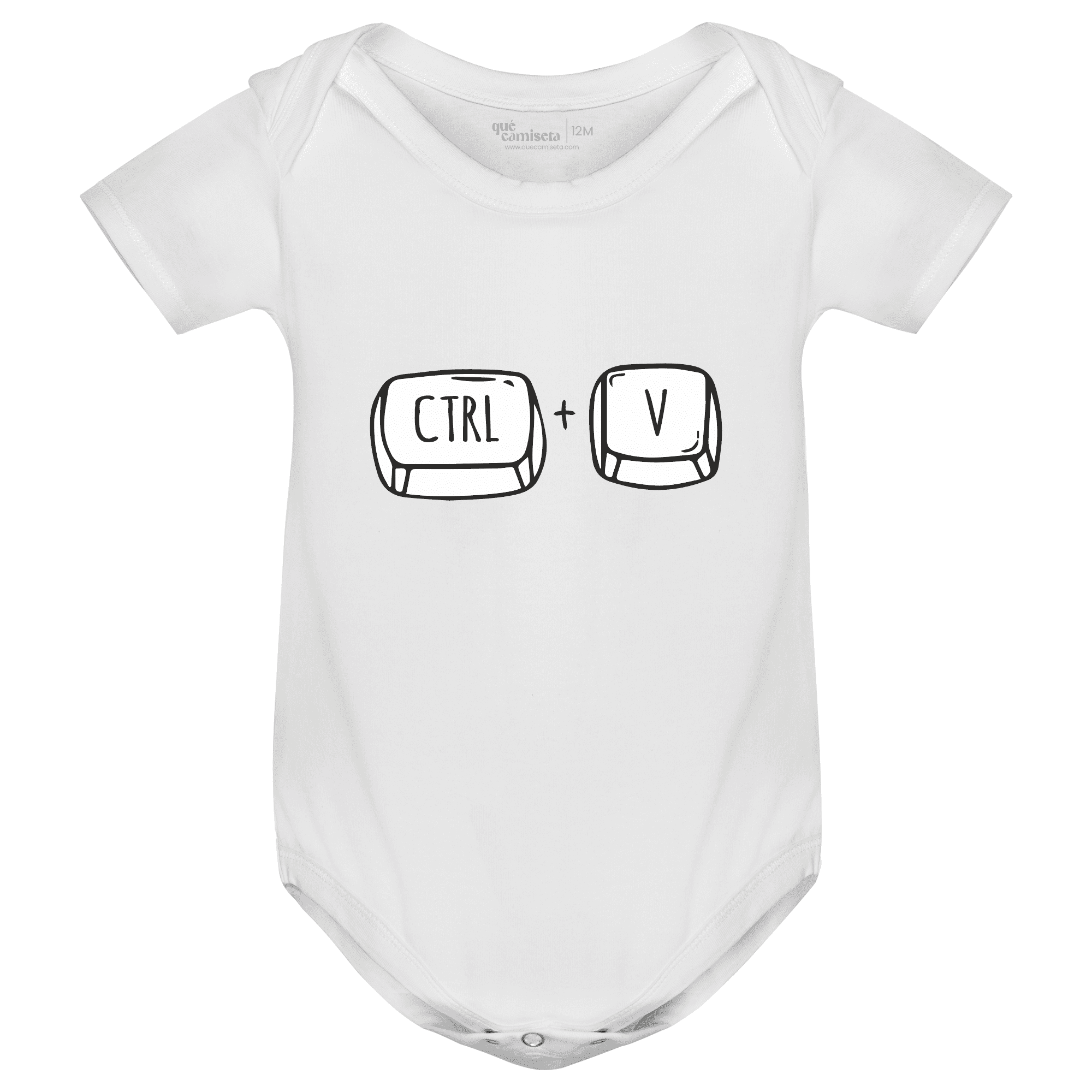 Body Bebé Manga Corta color blanco - Diseño Copiar y Pegar