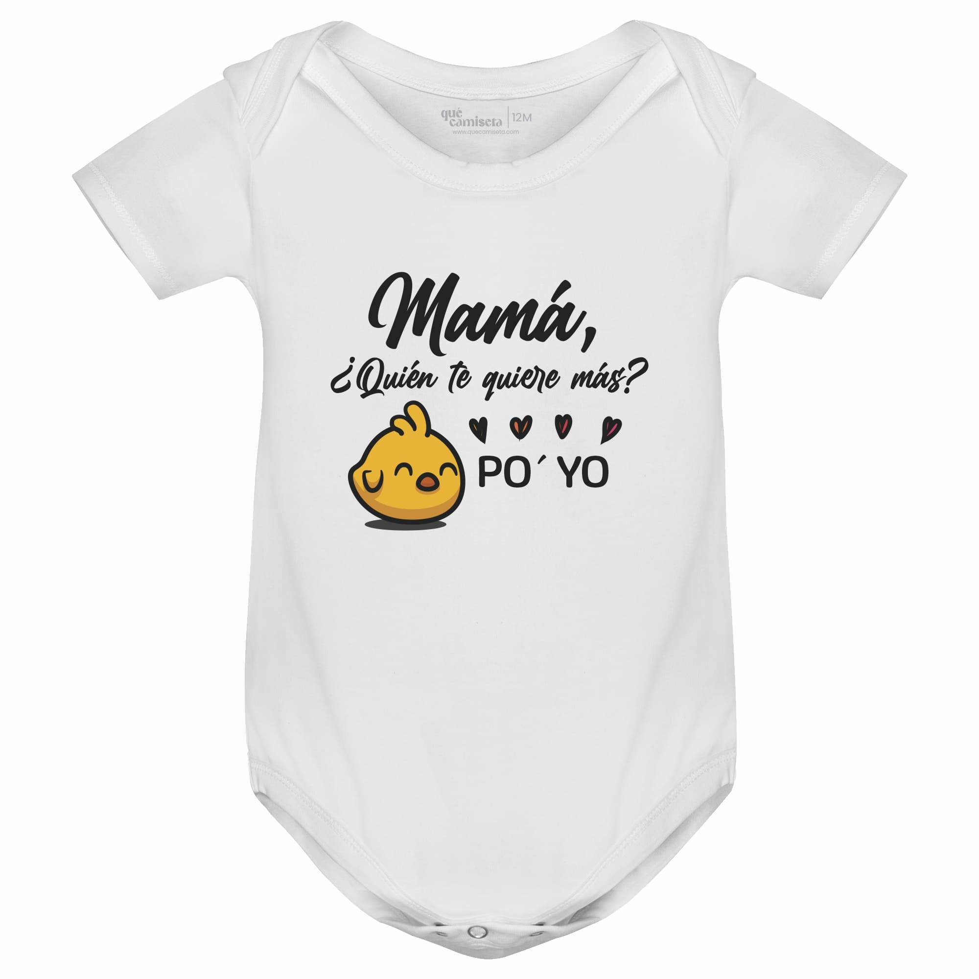 Body de manga corta PO' YO en color Blanco para el Día de la Madre