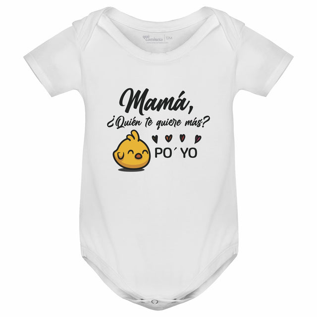 Body de manga corta PO' YO en color Blanco para el Día de la Madre