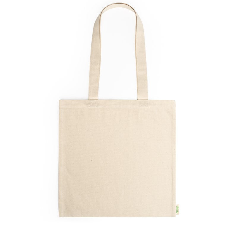 Bolsa de algodón personalizada con asas largas