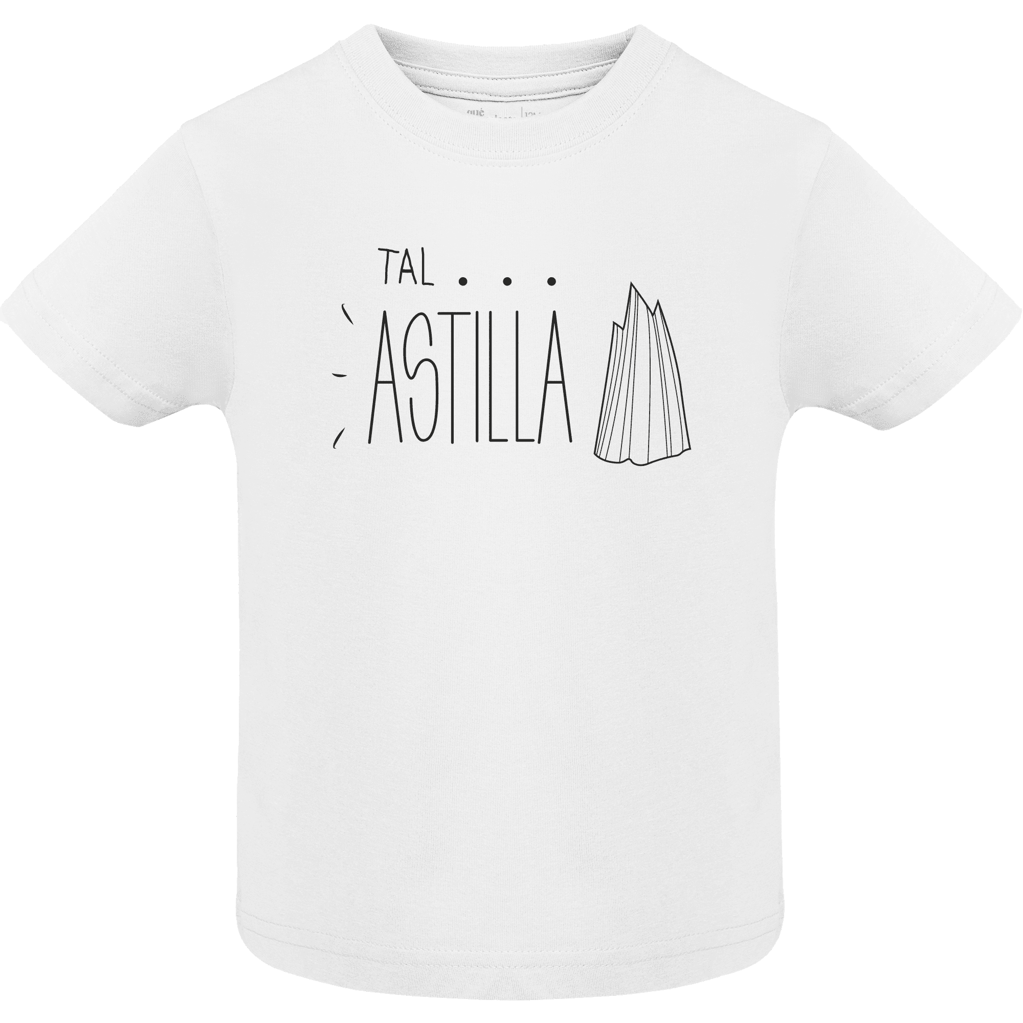 Camiseta Bebé Manga Corta color blanco - Diseño De tal palo tal astilla