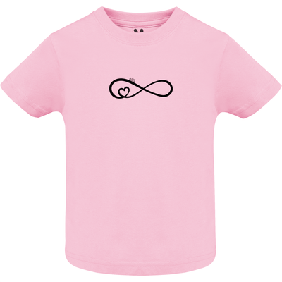Camiseta Bebé Manga Corta color blanco - Diseño 'Corazón infinito' para el Día de la Madre