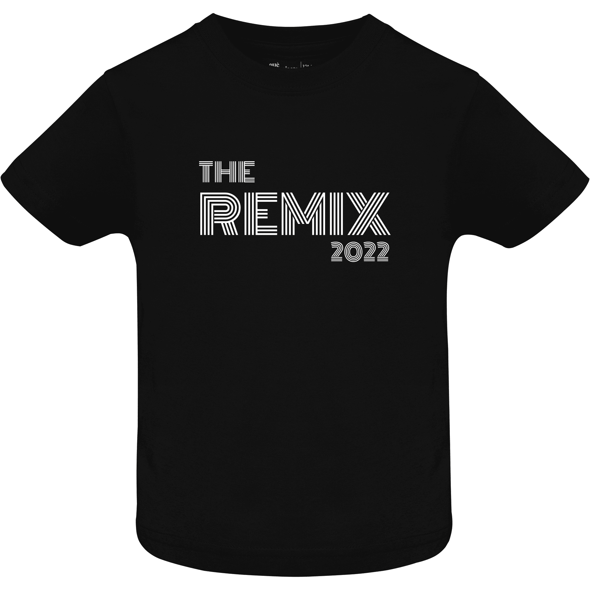 Camiseta Bebé Manga Corta color negro - Diseño Original y Remix