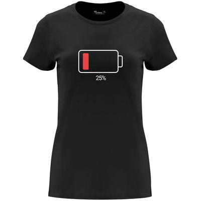 Camiseta Batería descargada en color Negro para el Día de la Madre