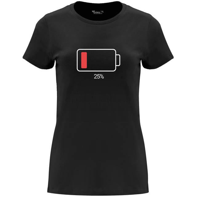 Camiseta Batería descargada en color Negro para el Día de la Madre
