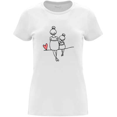 Camiseta Línea Corazón en color Blanco para el Día de la Madre