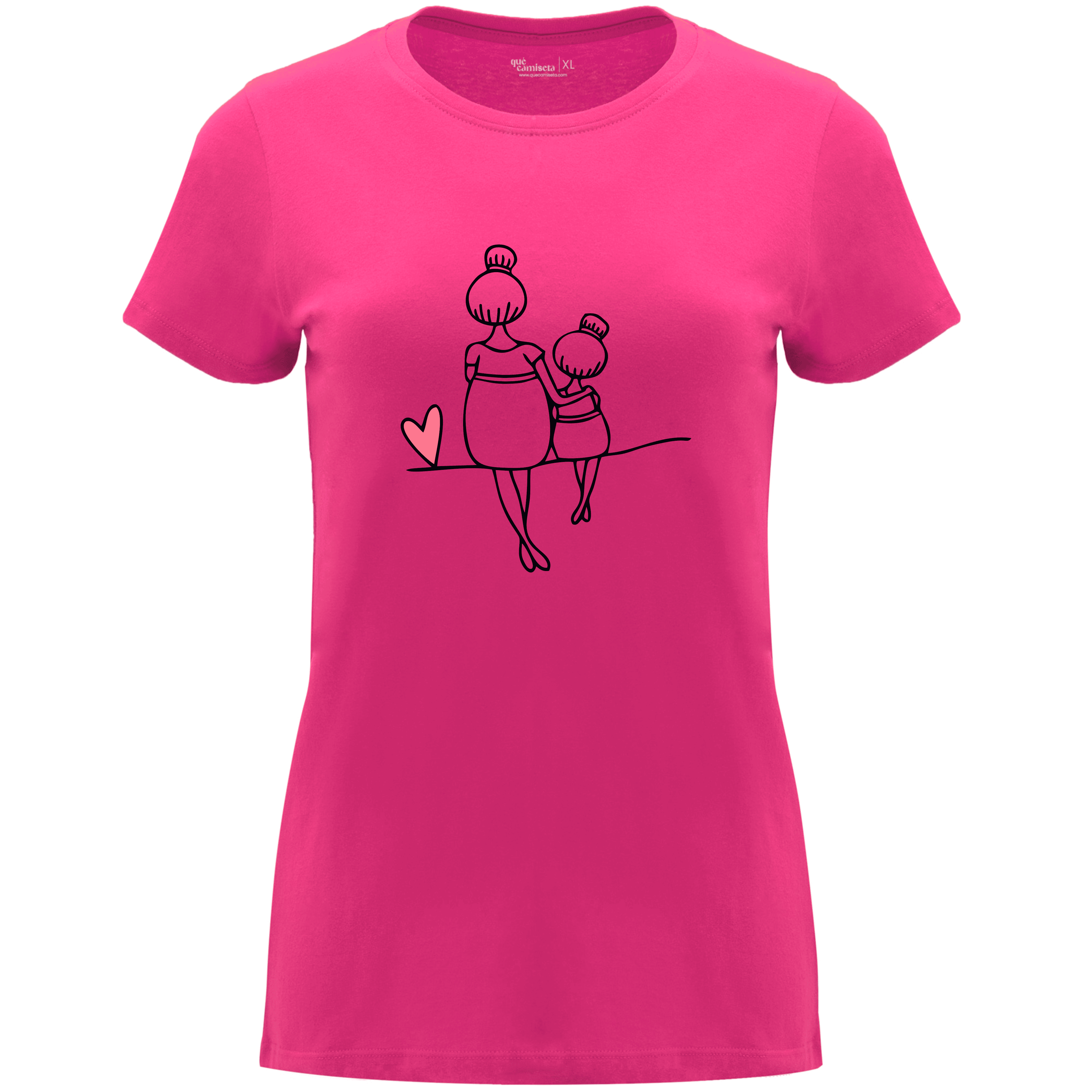 Camiseta Día de la Madre en Algodón Orgánico – Línea Corazón