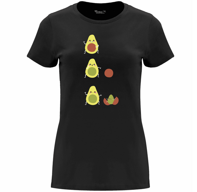 Camiseta Mamá aguacate en color Negro para el Día de la Madre