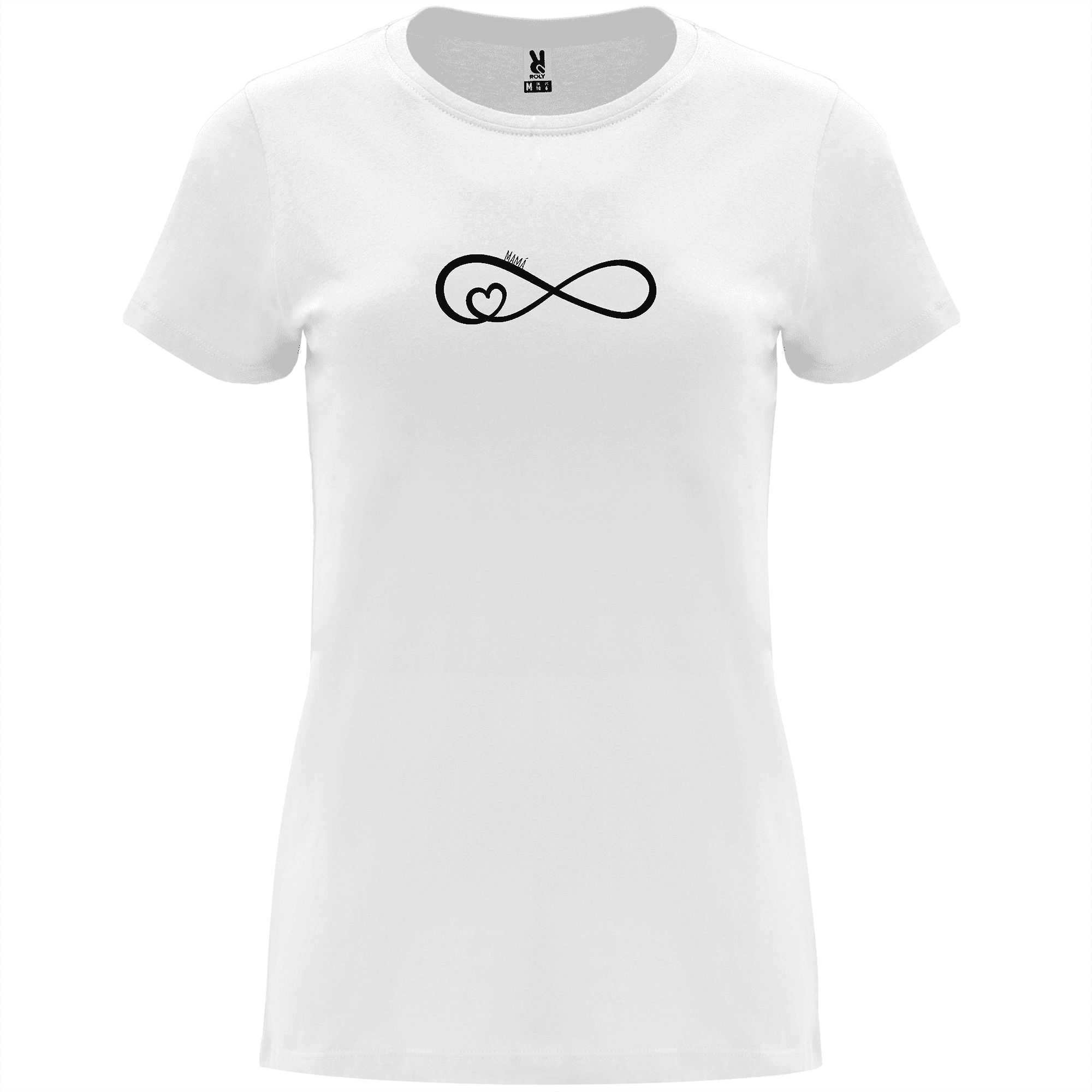 Camiseta Corazón infinito en color Blanco para el Día de la Madre