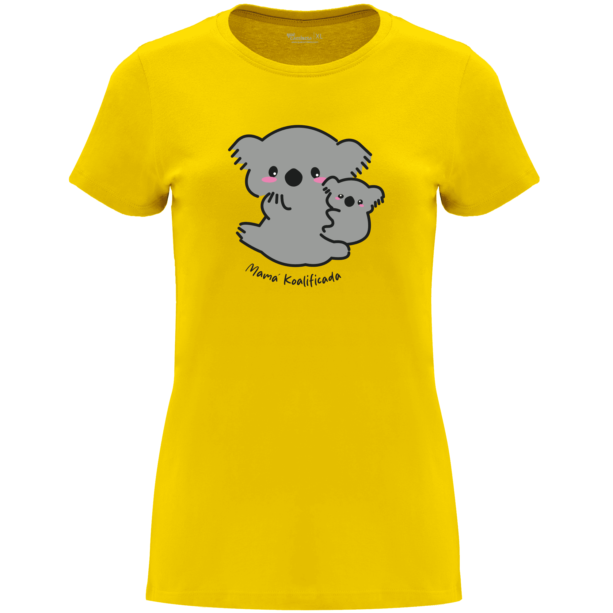 Camiseta Mamá Koalificada en color Amarillo para el Día de la Madre