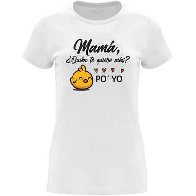 Camiseta mamá PO' YO para mamá en color Blanco para el Día de la Madre