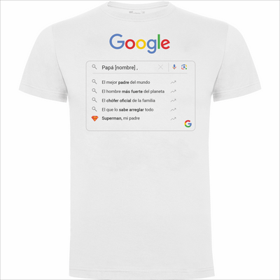Camiseta Google en color Blanco para el Día del Padre