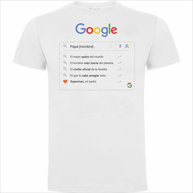 Camiseta Google en color Blanco para el Día del Padre
