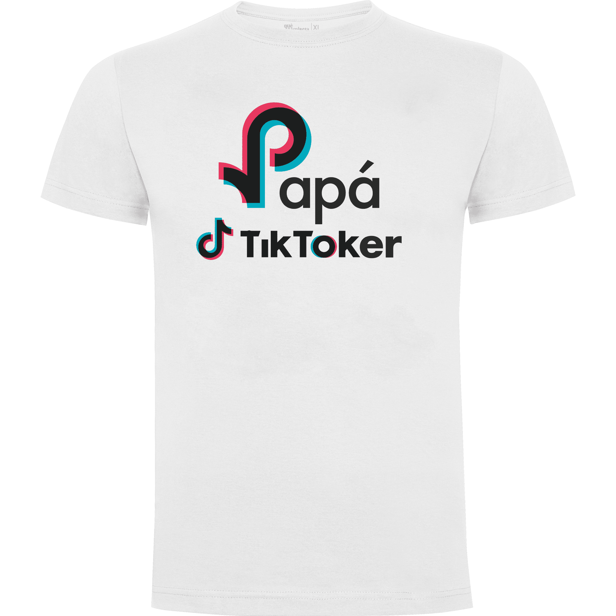 Camiseta Papá Tiktoker en color Blanco para el Día del Padre